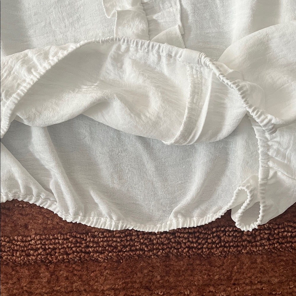 Have White Ruffle-Front Button Blouse - image 5